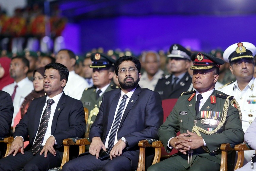 އޭޕްރީލް 23، 2017: ސިފައިންގެ 125ވަނަ އަހަރީ ދުވަސް ފާހަގަ ކުރުމަށް ބޭއްވި ޖަލްސާގެ ތެރެއިން -- ސަން ފޮޓޯ/ ފަޔާޒު މޫސާ