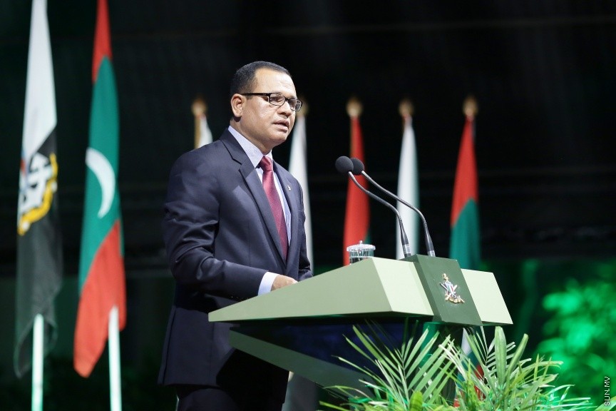 އޭޕްރީލް 23، 2017: ސިފައިންގެ 125ވަނަ އަހަރީ ދުވަސް ފާހަގަ ކުރުމަށް ބޭއްވި ޖަލްސާގެ ތެރެއިން -- ސަން ފޮޓޯ/ ފަޔާޒު މޫސާ
