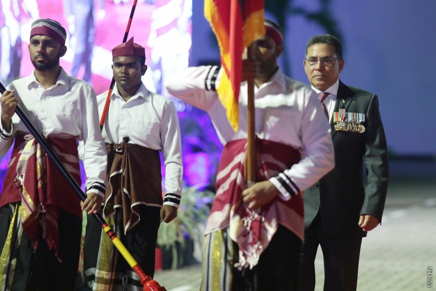 އޭޕްރީލް 23، 2017: ސިފައިންގެ 125ވަނަ އަހަރީ ދުވަސް ފާހަގަ ކުރުމަށް ބޭއްވި ޖަލްސާގެ ތެރެއިން -- ސަން ފޮޓޯ/ ފަޔާޒު މޫސާ