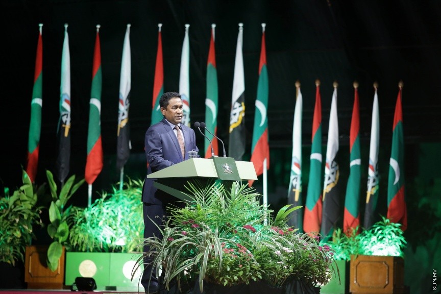 އޭޕްރީލް 23، 2017: ސިފައިންގެ 125ވަނަ އަހަރީ ދުވަސް ފާހަގަ ކުރުމަށް ބޭއްވި ޖަލްސާގެ ތެރެއިން -- ސަން ފޮޓޯ/ ފަޔާޒު މޫސާ