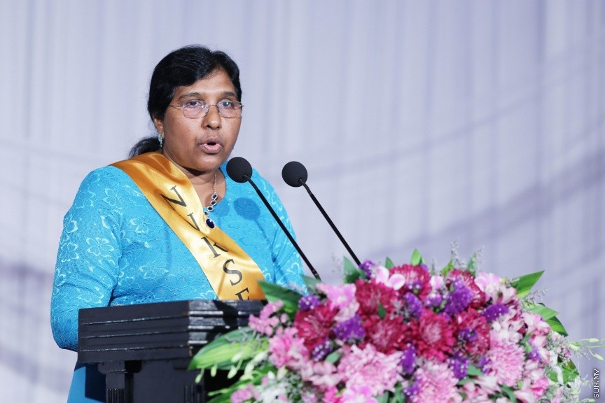 މޭ 13، 2017: ބައިނަލްއަގުވާމީ ނަރުހުންގެ ދުވަހުގެ މުނާސަބަތުގައި  ދަރުބާރުގޭގައި ބޭއްވި ޖަލްސާގެ ތެރެއިން -- ސަން ފޮޓޯ/ ފަޔާޒު މޫސާ