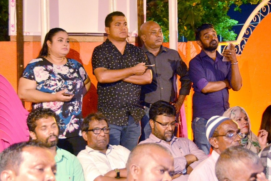 މޭ، 15، 2017: ޕީޕީއެމް އާއި އެމްޑީއޭ އަދި  ޑީއާރުޕީ ކޯލިޝަންގެ ފަރާތުން އެމްޑީއޭ ހަރުގޭގައި ބޭއްވި ހަރުގެ ޖަލްސާގެ ތެރެއިން -- ސަން ފޮޓޯ/ ފަޔާޒު މޫސާ