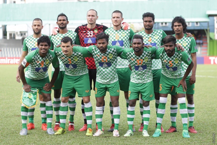މޭ 17، 2017: އޭއެފްސީ ކަޕްގެ ގްރޫޕް ސްޓޭޖްގައި ރާއްޖޭގެ މާޒިޔާ އާއި ބަނގްލަދޭޝްގެ ދާކާ އަބަހާނީ ބައްދަލުކުރި މެޗުގެ ތެރެއިން -- ސަން ފޮޓޯ/ ފަޔާޒު މޫސާ