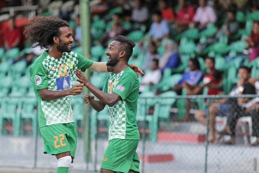 މޭ 17، 2017: އޭއެފްސީ ކަޕްގެ ގްރޫޕް ސްޓޭޖްގައި ރާއްޖޭގެ މާޒިޔާ އާއި ބަނގްލަދޭޝްގެ ދާކާ އަބަހާނީ ބައްދަލުކުރި މެޗުގެ ތެރެއިން -- ސަން ފޮޓޯ/ ފަޔާޒު މޫސާ