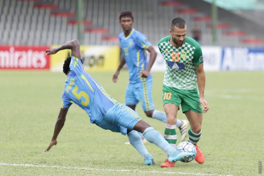 މޭ 17، 2017: އޭއެފްސީ ކަޕްގެ ގްރޫޕް ސްޓޭޖްގައި ރާއްޖޭގެ މާޒިޔާ އާއި ބަނގްލަދޭޝްގެ ދާކާ އަބަހާނީ ބައްދަލުކުރި މެޗުގެ ތެރެއިން -- ސަން ފޮޓޯ/ ފަޔާޒު މޫސާ
