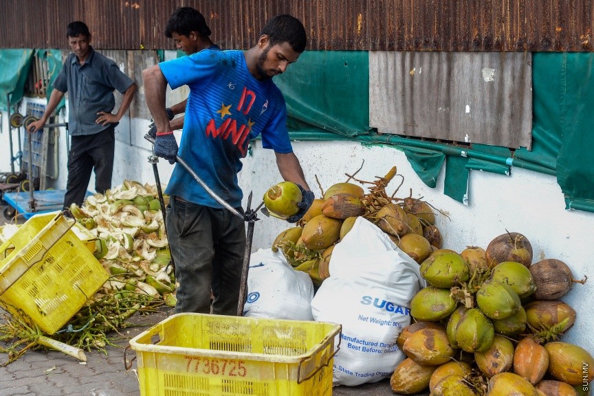 ބިދޭސީން ތަކެއް މާލެ، ބަނދަރު ސަރަހައްދުގަި ކާށި ތަކެއް އެހެނީ----ސަން ފޮޓޯ/ މުހައްމަދު އަފްރާހް 