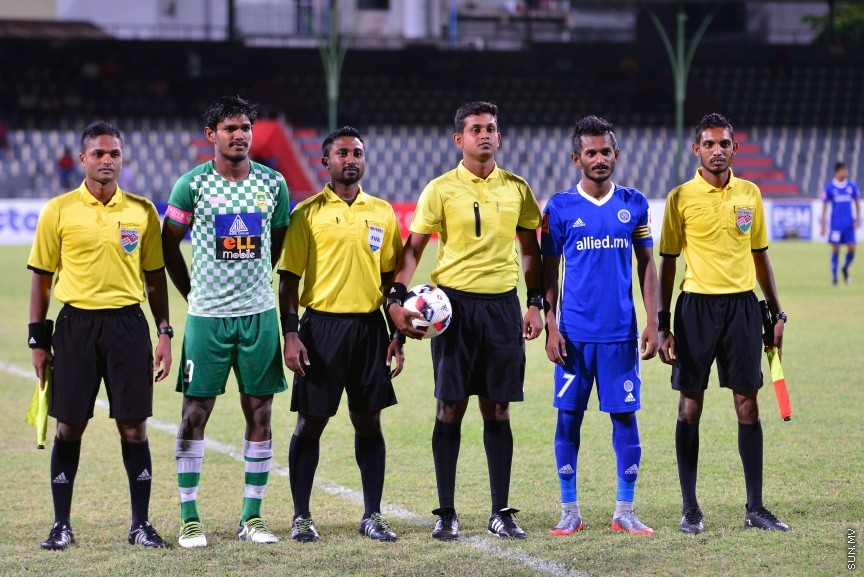މާލޭ ލީގުގެ ދެވަނަ ބުރުގައި ނިއުއާއި މާޒިޔާ ބައްދަލުކުރާ މެޗުގެ ތެރެއިން:  ވާދަވެރި ނިއުރޭޑިއަންޓް ސްޕޯޓްސް ކްލަބާ އެއްވަރުކޮށް، ލަނޑުގެ ތަފާތުން މާޒިޔާއިން ލީގު ކާމިޔާބުކޮށްފި---ސަން ފޮޓޯ/ މުހައްމަދު އަފްރާޙް 