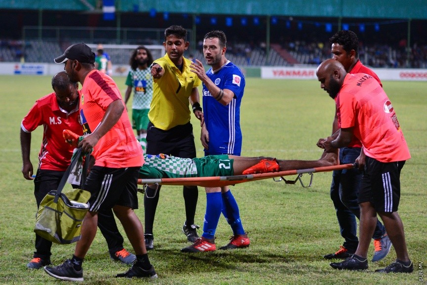 މާލޭ ލީގުގެ ދެވަނަ ބުރުގައި ނިއުއާއި މާޒިޔާ ބައްދަލުކުރާ މެޗުގެ ތެރެއިން:  ވާދަވެރި ނިއުރޭޑިއަންޓް ސްޕޯޓްސް ކްލަބާ އެއްވަރުކޮށް، ލަނޑުގެ ތަފާތުން މާޒިޔާއިން ލީގު ކާމިޔާބުކޮށްފި---ސަން ފޮޓޯ/ މުހައްމަދު އަފްރާޙް 