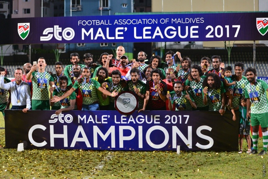 މާލޭ ލީގުގެ ދެވަނަ ބުރު:  ވާދަވެރި ނިއުރޭޑިއަންޓް ސްޕޯޓްސް ކްލަބާ އެއްވަރުކޮށް، ލަނޑުގެ ތަފާތުން މާޒިޔާއިން ލީގު ކާމިޔާބުކޮށްފި---ސަން ފޮޓޯ/ މުހައްމަދު އަފްރާޙް 