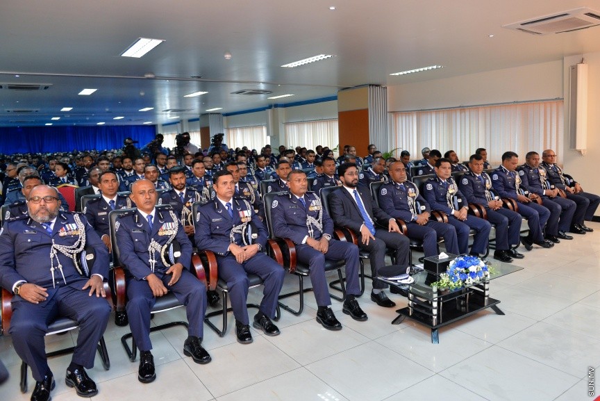23: ޖުލައި 2017: ޕޮލިސް މެމޯރިއަލްޑޭ ފާހަގަ ކުރުމުގެ ގޮތުން ބޭއްވި ހާއްސަ ޖަލްސާގެ ތެރެއިން---ސަން ފޮޓޯ/ މުހައްމަދު އަފްރާހް 