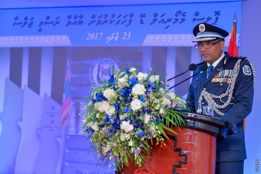 23: ޖުލައި 2017: ޕޮލިސް މެމޯރިއަލްޑޭ ފާހަގަ ކުރުމުގެ ގޮތުން ބޭއްވި ހާއްސަ ޖަލްސާގެ ތެރެއިން---ސަން ފޮޓޯ/ މުހައްމަދު އަފްރާހް 