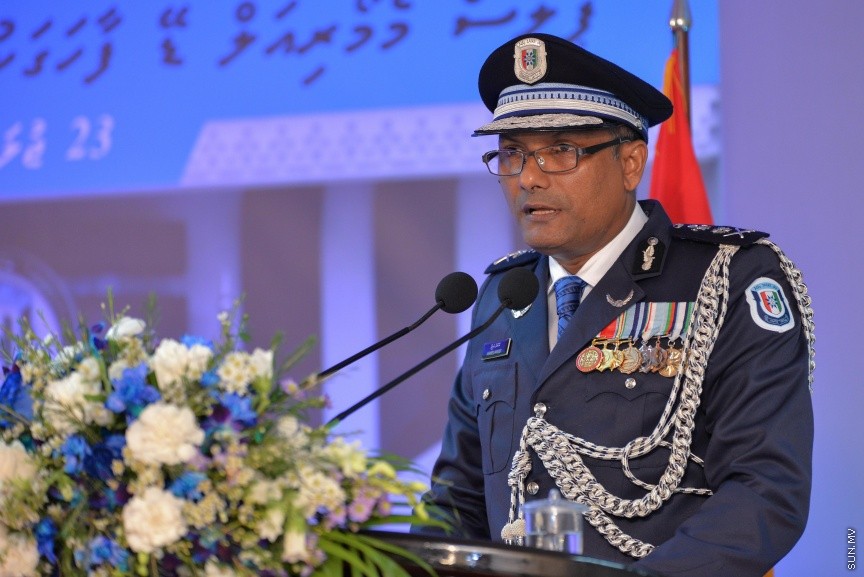 23: ޖުލައި 2017: ޕޮލިސް މެމޯރިއަލްޑޭ ފާހަގަ ކުރުމުގެ ގޮތުން ބޭއްވި ހާއްސަ ޖަލްސާގެ ތެރެއިން---ސަން ފޮޓޯ/ މުހައްމަދު އަފްރާހް 