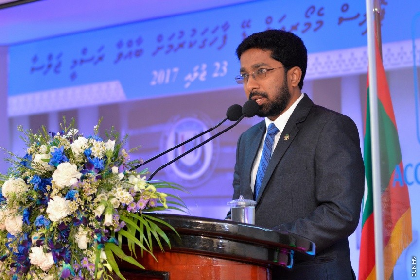 23: ޖުލައި 2017: ޕޮލިސް މެމޯރިއަލްޑޭ ފާހަގަ ކުރުމުގެ ގޮތުން ބޭއްވި ހާއްސަ ޖަލްސާގެ ތެރެއިން---ސަން ފޮޓޯ/ މުހައްމަދު އަފްރާހް 