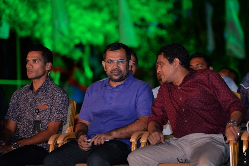  ހުޅުމާލޭޭގައި އިމާރާތް ކުރި ތިން ބުރީގެ އިޖުތިމާއީ މަރުކަޒު "ފަހިވެނި" ހުޅުވުމުގެ ގޮތުން ބޭއްވި ރަސްމިއްޔާތުގެ ތެރެއިން----ސަން ފޮޓޯ/ މުހައްމަދު އަފްރާހް 