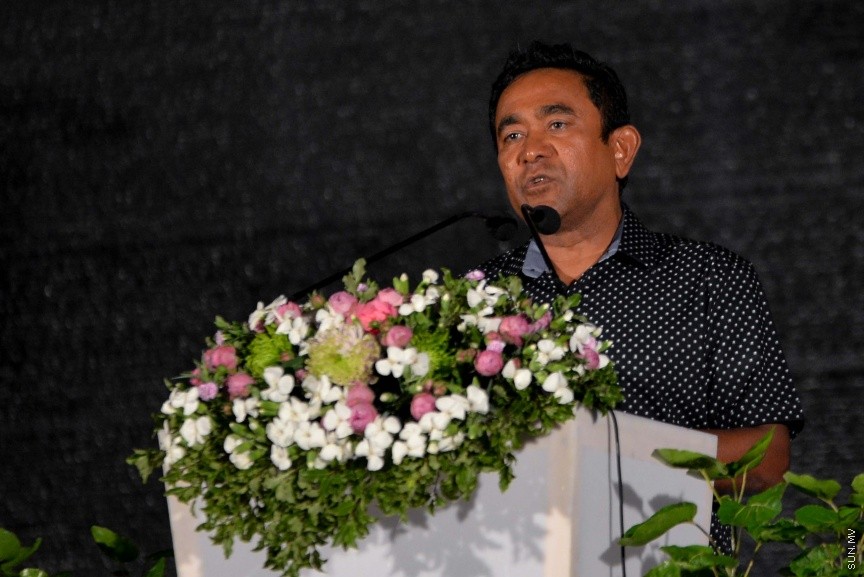 ހުޅުމާލޭޭގައި އިމާރާތް ކުރި ތިން ބުރީގެ އިޖުތިމާއީ މަރުކަޒު "ފަހިވެނި" ހުޅުވުމުގެ ގޮތުން ބޭއްވި ރަސްމިއްޔާތުގެ ތެރެއިން----ސަން ފޮޓޯ/ މުހައްމަދު އަފްރާހް 