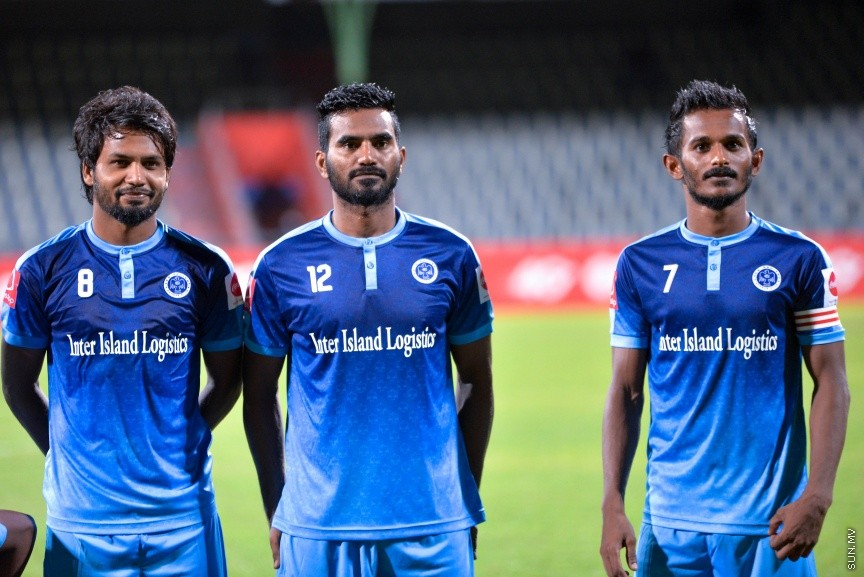 5 އޮގަސްޓ 2017: ދިވެހި ޕްރިމިއާ ލީގުގައި ނިއުއާއި ޓީސީ ބައްދަލުކުރި މެޗުގެ ތެރެއިން: އެ މެޗުން ނިއު މޮޅުވީ 3-1 ލަނޑުގެ ނަތީޖާއަކުން --- ސަން ފޮޓޯ/ މުހައްމަދު އަފްރާހް