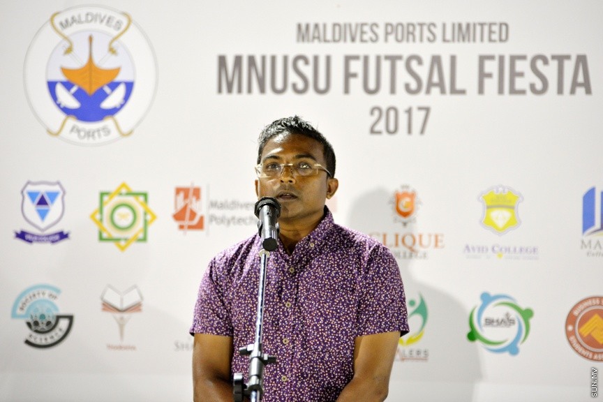11 އޯގަސްޓް 2017: އެމްއެންޔޫއެސްޔޫ އިން އިންތިޒާމްކޮށްގެން ބާއްވާ ފަސްވަނަ އެމްއެންޔޫއެސްޔޫ ފުޓްސަލް ފިއެސްޓާ ފުށުން -- ސަން ފޮޓޯ/ ފަޔާޒު މޫސާ