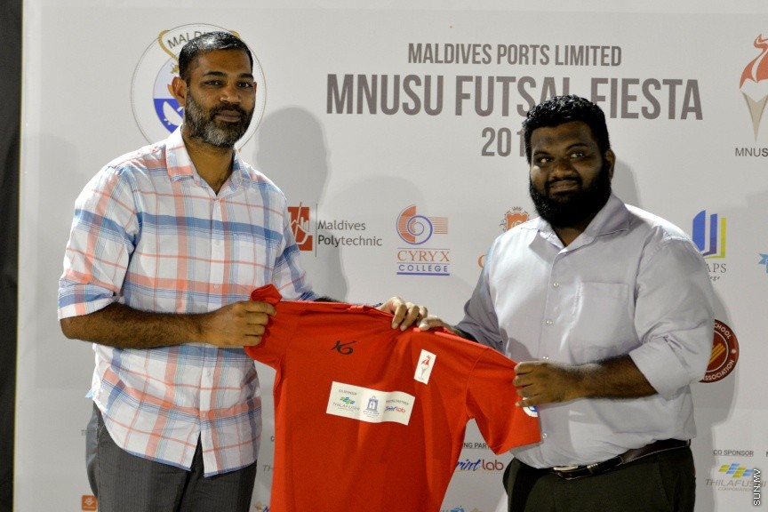 11 އޯގަސްޓް 2017: އެމްއެންޔޫއެސްޔޫ އިން އިންތިޒާމްކޮށްގެން ބާއްވާ ފަސްވަނަ އެމްއެންޔޫއެސްޔޫ ފުޓްސަލް ފިއެސްޓާ ފުށުން -- ސަން ފޮޓޯ/ ފަޔާޒު މޫސާ