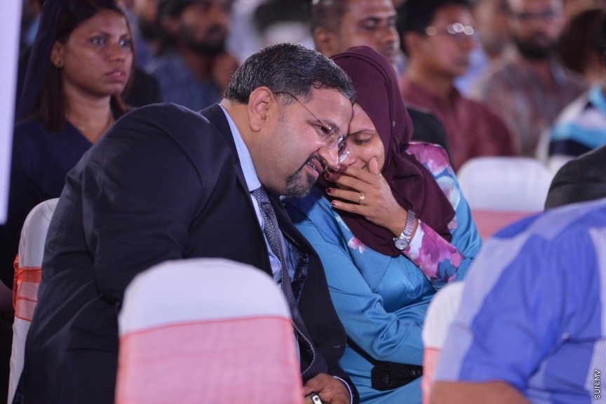 އޮކްޓޯބަރ 1، 2017: ދަރުބާރުގޭގައި ބޭއްވުނު އުރީދޫގެ ފުރަތަމަ އަހަރީ  އާންމު ޖަލްސާގެ ތެރެއިން -- ސަން ފޮޓޯ/ ފަޔާޒު މޫސާ
