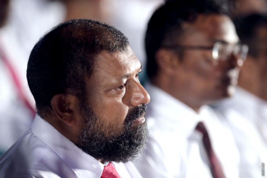 އޮކްޓޯބަރ 19، 2017: ޕީޕީއެމުން "ތައްޔާރު"ގެ ނަމުގައި ކާނިވާ ސަރަހައްދުގައި ބޭއްވި ޖަލްސާގެ ތެރެއިން -- ސަން ފޮޓޯ/ ފަޔާޒު މޫސާ