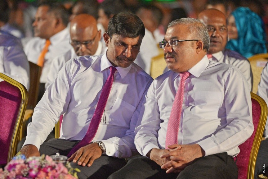 އޮކްޓޯބަރ 19، 2017: ޕީޕީއެމުން "ތައްޔާރު"ގެ ނަމުގައި ކާނިވާ ސަރަހައްދުގައި ބޭއްވި ޖަލްސާގެ ތެރެއިން -- ސަން ފޮޓޯ/ ފަޔާޒު މޫސާ