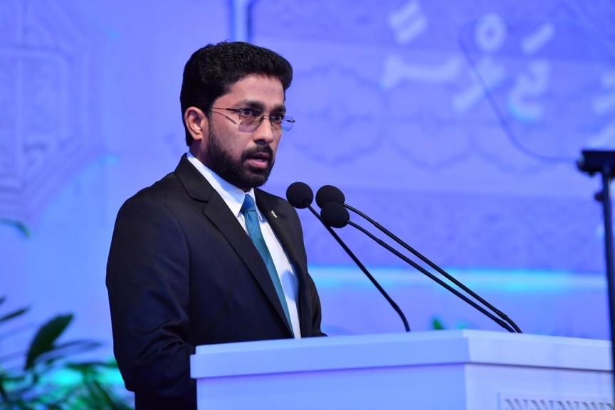 ނޮވެމްބަރ 11، 2017: ޖުމްހޫރީ ދުވަސް ފާހަގަކުރުމަށް ދަރުބާރުގޭގައި ބޭއްވި ޚާއްސަ ޖަލްސާގެ ތެރެއިން -- ފޮޓޯ/ ރައީސް އޮފީސް