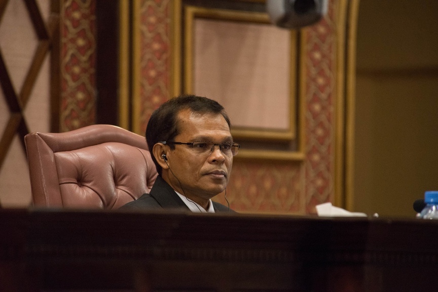 ނޮވެމްބަރ 15، 2018: އަންނަ އަހަރަށް ލަފާކުރާ ދައުލަތުގެ ބަޖެޓް ރައްޔިތުންގެ މަޖިލީހަށް ހުށައެޅުމަށް ބޭއްވި މަޖިލިސް ޖަލްސާގެ ތެރެއިން -- ފޮޓޯ/ މަޖިލިސް