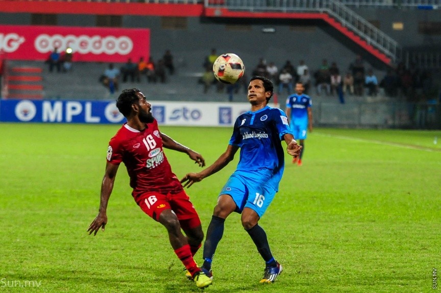 އެފްއޭ ކަޕްގެ ފައިނަލުގައި ނިއު އާއި ޓީސީ ބައްދަލުކުރި މެޗުގެ ތެރެއިން: އެ މެޗު ކާމިޔާބުކޮށް، ނިއު އިން ވަނީ 12 ވަނަ ފަހަރަށް އެފްއޭ ކަޕް ކާމިޔާބުކޮށްފައި --- ސަން ފޮޓޯ/ މުހައްމަދު އަފްރާހް