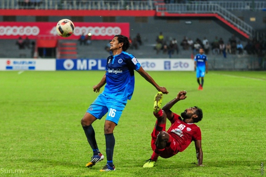 އެފްއޭ ކަޕްގެ ފައިނަލުގައި ނިއު އާއި ޓީސީ ބައްދަލުކުރި މެޗުގެ ތެރެއިން: އެ މެޗު ކާމިޔާބުކޮށް، ނިއު އިން ވަނީ 12 ވަނަ ފަހަރަށް އެފްއޭ ކަޕް ކާމިޔާބުކޮށްފައި --- ސަން ފޮޓޯ/ މުހައްމަދު އަފްރާހް