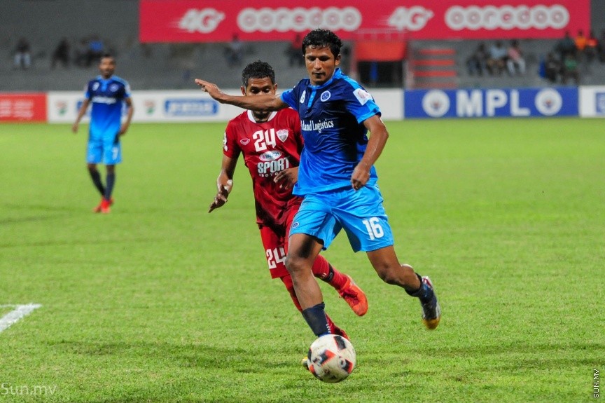 އެފްއޭ ކަޕްގެ ފައިނަލުގައި ނިއު އާއި ޓީސީ ބައްދަލުކުރި މެޗުގެ ތެރެއިން: އެ މެޗު ކާމިޔާބުކޮށް، ނިއު އިން ވަނީ 12 ވަނަ ފަހަރަށް އެފްއޭ ކަޕް ކާމިޔާބުކޮށްފައި --- ސަން ފޮޓޯ/ މުހައްމަދު އަފްރާހް