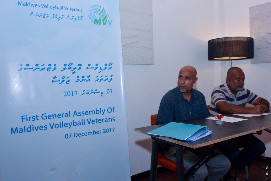 މޯލްޑިވްސް ވޮލީބޯލް ވެޓަރެންސްގެ ފުރަތަމަ އާންމު ޖަލްސާގެ ތެރެއިން---ސަން ފޮޓޯ/ މުހައްމަދު އަފްރާހް 