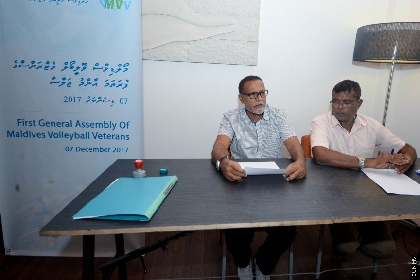 މޯލްޑިވްސް ވޮލީބޯލް ވެޓަރެންސްގެ ފުރަތަމަ އާންމު ޖަލްސާގެ ތެރެއިން---ސަން ފޮޓޯ/ މުހައްމަދު އަފްރާހް 