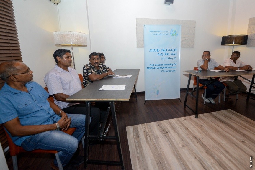 މޯލްޑިވްސް ވޮލީބޯލް ވެޓަރެންސްގެ ފުރަތަމަ އާންމު ޖަލްސާގެ ތެރެއިން---ސަން ފޮޓޯ/ މުހައްމަދު އަފްރާހް 