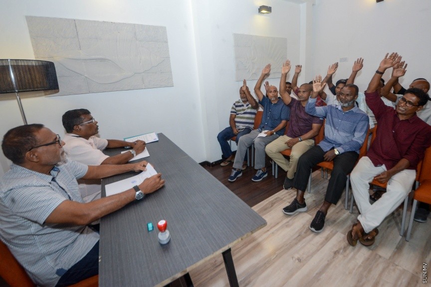 މޯލްޑިވްސް ވޮލީބޯލް ވެޓަރެންސްގެ ފުރަތަމަ އާންމު ޖަލްސާގެ ތެރެއިން---ސަން ފޮޓޯ/ މުހައްމަދު އަފްރާހް 