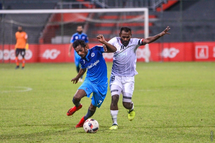 ޕްރެޒިޑެންޓްސް ކަޕް ފައިނަލްގައި ނިއު ރޭޑިއަންޓާއި ޓީސީ ސްޕޯޓްސް ކްލަބު ބައްދަލުކުރިމެޗުގެ ތެރެއިން: ރޭ ކުޅުނު ފައިނަލް މެޗުގައި ޓީސީ އަތުން 3-0 އިން މޮޅުވެގެން މުބާރާތުގެ ޗެމްޕިއަންކަން 12 ވަނަ ފަހަރަށް ނިއު އިން ވަނީ ހޯދާފަ --- ސަން ފޮޓޯ/ މުހައްމަދު އަފްރާހް