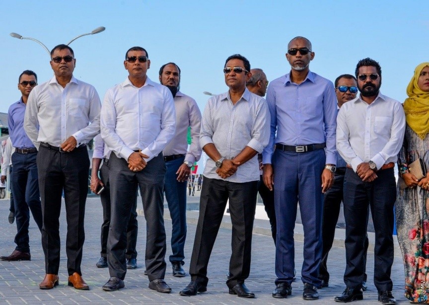 ރައީސުލްޖުމްހޫރިއްޔާ އަބްދުﷲ ޔާމީން އަބްދުލް ޤައްޔޫމް، ނ. އަތޮޅު ވެލިދޫއަށް ވަޑައިގަތުން -- ސަން ފޮޓޯ: ޝާން މުޙައްމަދު 