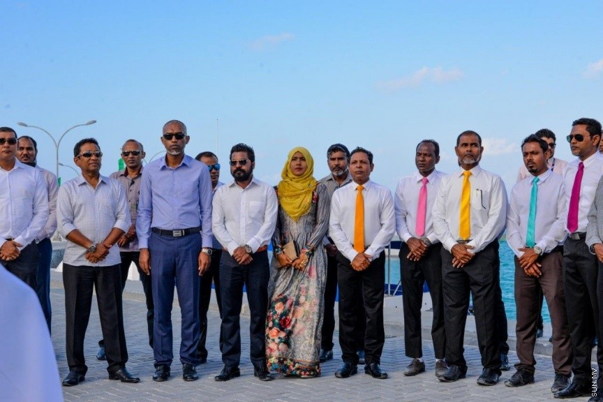 ރައީސުލްޖުމްހޫރިއްޔާ އަބްދުﷲ ޔާމީން އަބްދުލް ޤައްޔޫމް، ނ. އަތޮޅު ވެލިދޫއަށް ވަޑައިގަތުން -- ސަން ފޮޓޯ: ޝާން މުޙައްމަދު 