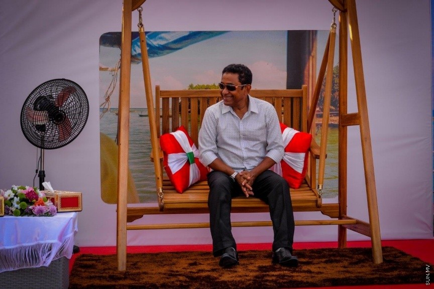 ރައީސުލްޖުމްހޫރިއްޔާ އަބްދުﷲ ޔާމީން އަބްދުލް ޤައްޔޫމް، ނ. އަތޮޅު ވެލިދޫއަށް ވަޑައިގަތުން -- ސަން ފޮޓޯ: ޝާން މުޙައްމަދު 