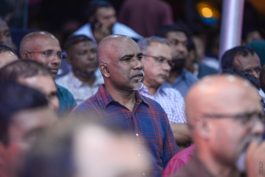 ޖެނުއަރީ 29، 2018: ޕީޕީއެމްގެ ރުމާލު 2 ޖަގަހައިގައި  ބޭއްވި ޖަލްސާގެ ތެރެއިން: މި ޖަލްސާގައި ރައީސް ޔާމީންވެސް ބައިވެރި ވެ ވަޑައިގެންނެވި -- ސަން ފޮޓޯ/ ފަޔާޒު މޫސާ 