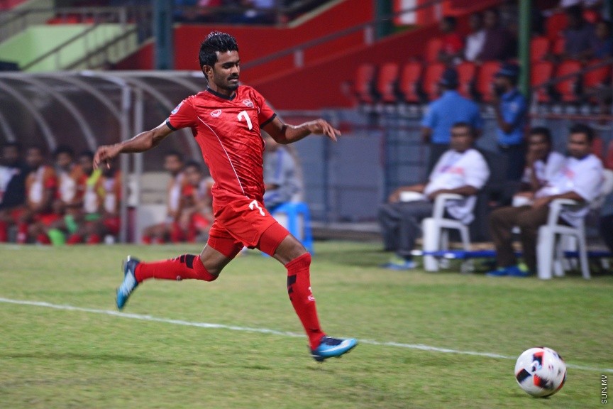 ޖެނުއަރީ 30، 2018: އޭއެފްސީ ކަޕް ޕްރިލިމިނަރީ ބުރުގައި ރާއްޖޭގެ ޓީސީ ސްޕޯޓްސް ކްލަބާއި ބަނގުލަދޭޝްގެ ސައިފް ސްޕޯޓިން ކްލަބު ބައްދަލުކުރި މެޗުގެ ތެރެއިން -- ސަން ފޮޓޯ/ ފަޔާޒު މޫސާ