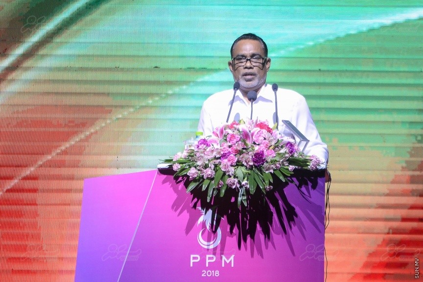 "މަގެ ދީނާ މަގެ ގައުމާ!"ގެ ނަމުގައި ސަރުކާރު ހިންގާ ކޯލިޝަންއިން ކާނިވާ ސަރަހައްދުގައި ބޭއްވި ޖަލްސާގެ ތެރެއިން---ސަން ފޮޓޯ/ މުހައްމަދު އަފްރާހް