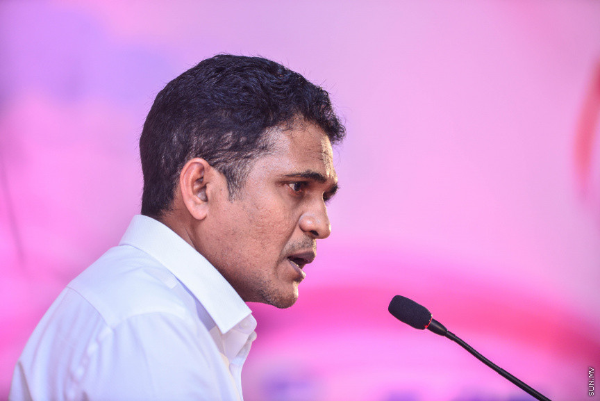 ފެބްރުއަރީ 20، 2018: ޕީޕީއެމް އިން "ރުމާލު 2" ޖަގަހައިގައި ބޭއްވި ޖަލްސާގެ ތެރެއިން -- ސަން ފޮޓޯ/ ފަޔާޒު މޫސާ