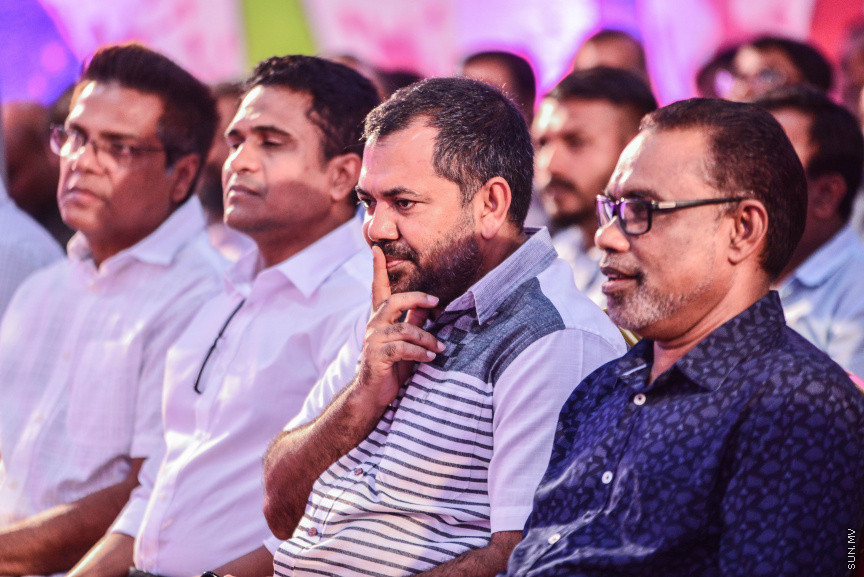 ފެބްރުއަރީ 20، 2018: ޕީޕީއެމް އިން "ރުމާލު 2" ޖަގަހައިގައި ބޭއްވި ޖަލްސާގެ ތެރެއިން -- ސަން ފޮޓޯ/ ފަޔާޒު މޫސާ