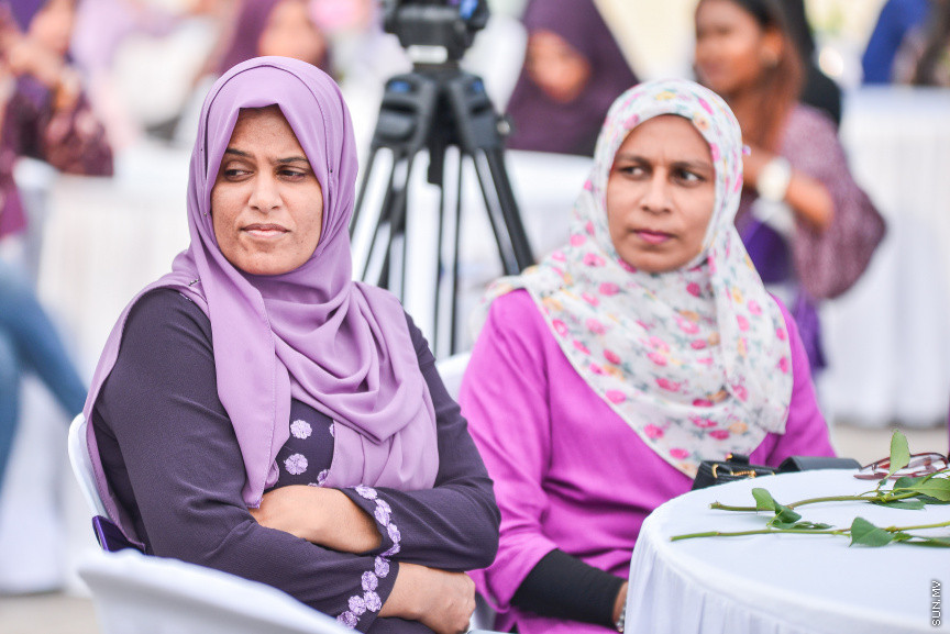 މާޗް 8، 2018: ބައިނަލްއަގުވާމީ އަންހެނުންގެ ދުވަސް ފާހަގަކުރުމުގެ ގޮތުން އެމްޑަބްލިއުއެސްސީގެ ފަރާތުން ބޭއްވި ހާއްސަ ހަފްލާގެ ތެރެއިން -- ސަން ފޮޓޯ/ ފަޔާޒު މޫސާ