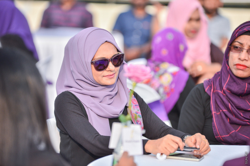 މާޗް 8، 2018: ބައިނަލްއަގުވާމީ އަންހެނުންގެ ދުވަސް ފާހަގަކުރުމުގެ ގޮތުން އެމްޑަބްލިއުއެސްސީގެ ފަރާތުން ބޭއްވި ހާއްސަ ހަފްލާގެ ތެރެއިން -- ސަން ފޮޓޯ/ ފަޔާޒު މޫސާ