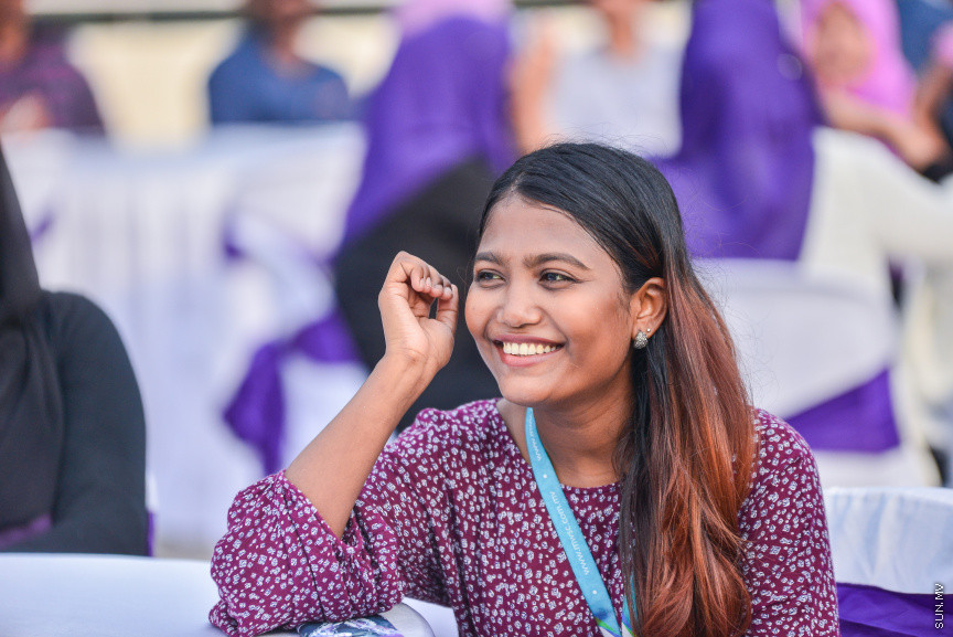 މާޗް 8، 2018: ބައިނަލްއަގުވާމީ އަންހެނުންގެ ދުވަސް ފާހަގަކުރުމުގެ ގޮތުން އެމްޑަބްލިއުއެސްސީގެ ފަރާތުން ބޭއްވި ހާއްސަ ހަފްލާގެ ތެރެއިން -- ސަން ފޮޓޯ/ ފަޔާޒު މޫސާ