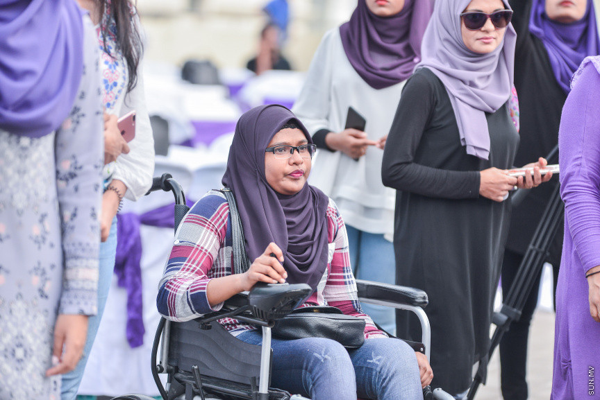 މާޗް 8، 2018: ބައިނަލްއަގުވާމީ އަންހެނުންގެ ދުވަސް ފާހަގަކުރުމުގެ ގޮތުން އެމްޑަބްލިއުއެސްސީގެ ފަރާތުން ބޭއްވި ހާއްސަ ހަފްލާގެ ތެރެއިން -- ސަން ފޮޓޯ/ ފަޔާޒު މޫސާ