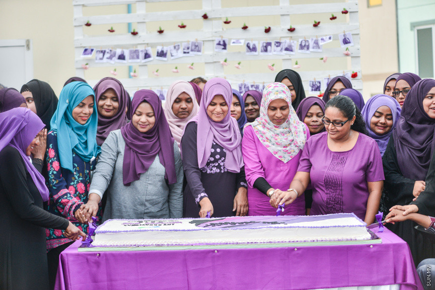 މާޗް 8، 2018: ބައިނަލްއަގުވާމީ އަންހެނުންގެ ދުވަސް ފާހަގަކުރުމުގެ ގޮތުން އެމްޑަބްލިއުއެސްސީގެ ފަރާތުން ބޭއްވި ހާއްސަ ހަފްލާގެ ތެރެއިން -- ސަން ފޮޓޯ/ ފަޔާޒު މޫސާ