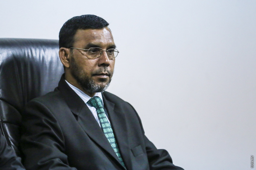 މާޗް 18، 2018: ހައި ކޯޓުގެ ފަނޑިޔާރު ކަމަށް ޖޭއެސްސީން އައްޔަން ކުރި ހަސަން އަލީ ފަނޑިޔާރު ކަމުގެ ހުވާ ކުރެއްވުން -- ސަން ފޮޓޯ/ ފަޔާޒު މޫސާ