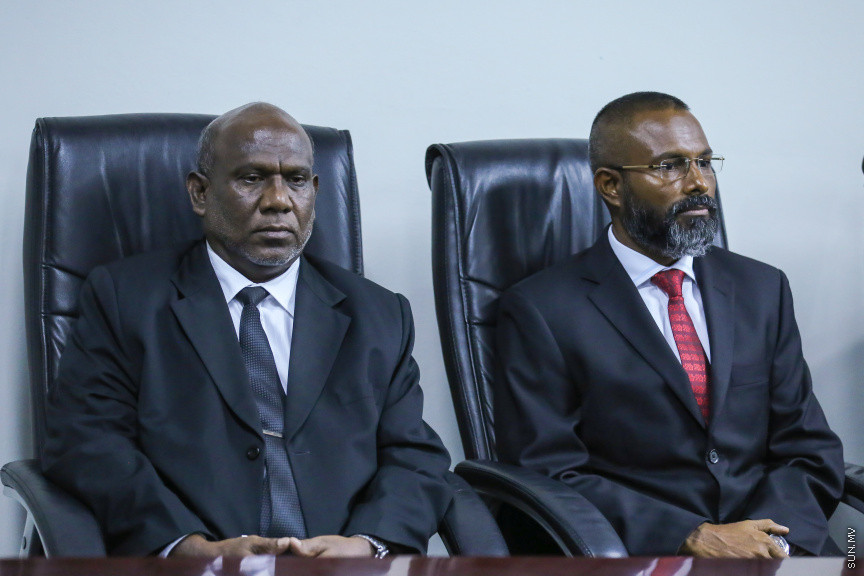މާޗް 18، 2018: ހައި ކޯޓުގެ ފަނޑިޔާރު ކަމަށް ޖޭއެސްސީން އައްޔަން ކުރި ހަސަން އަލީ ފަނޑިޔާރު ކަމުގެ ހުވާ ކުރެއްވުން -- ސަން ފޮޓޯ/ ފަޔާޒު މޫސާ